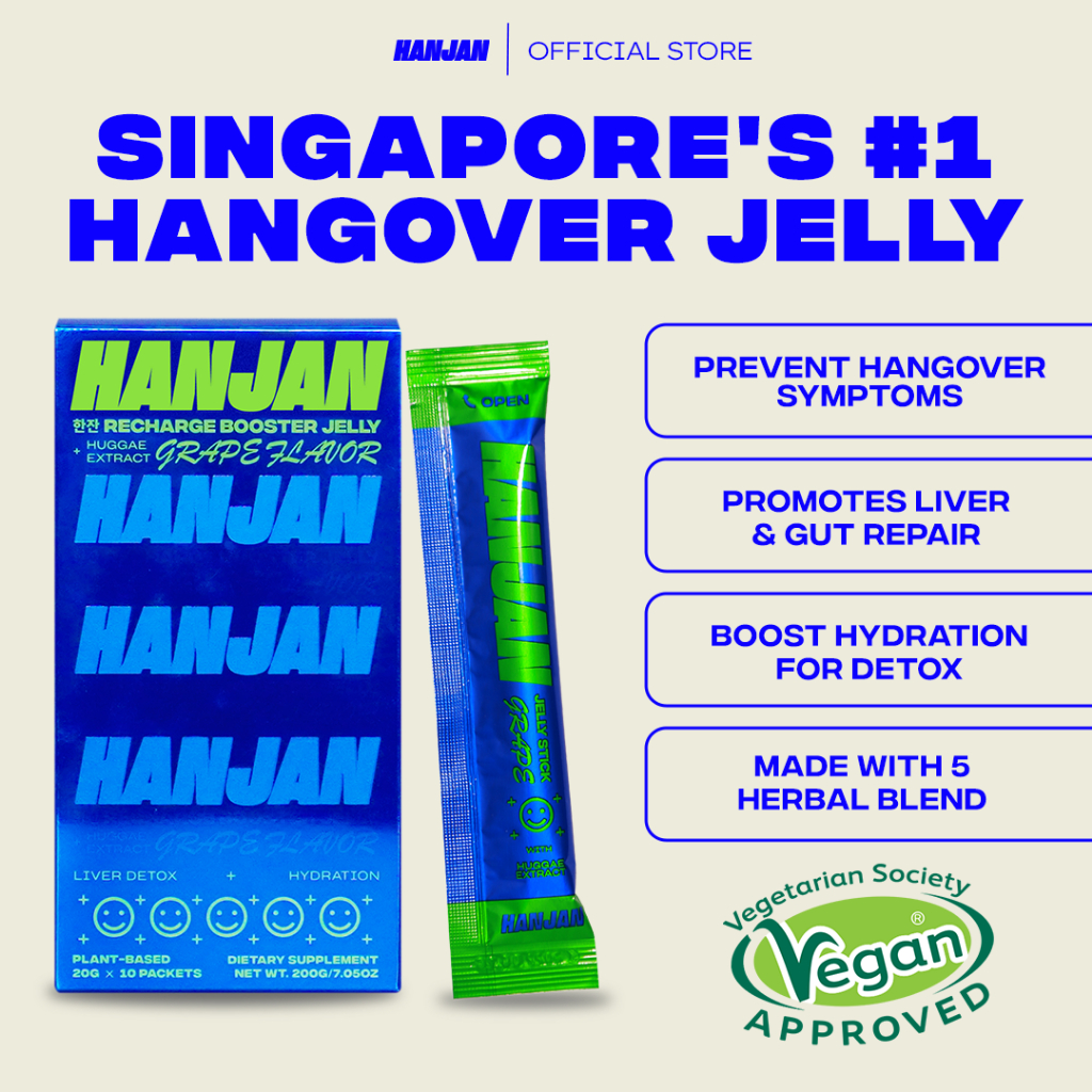 [HANJAN] Best Anti Hangover Jelly Alcohol Detox, Hangover Cure, Liver Detox, Vitamin Jelly