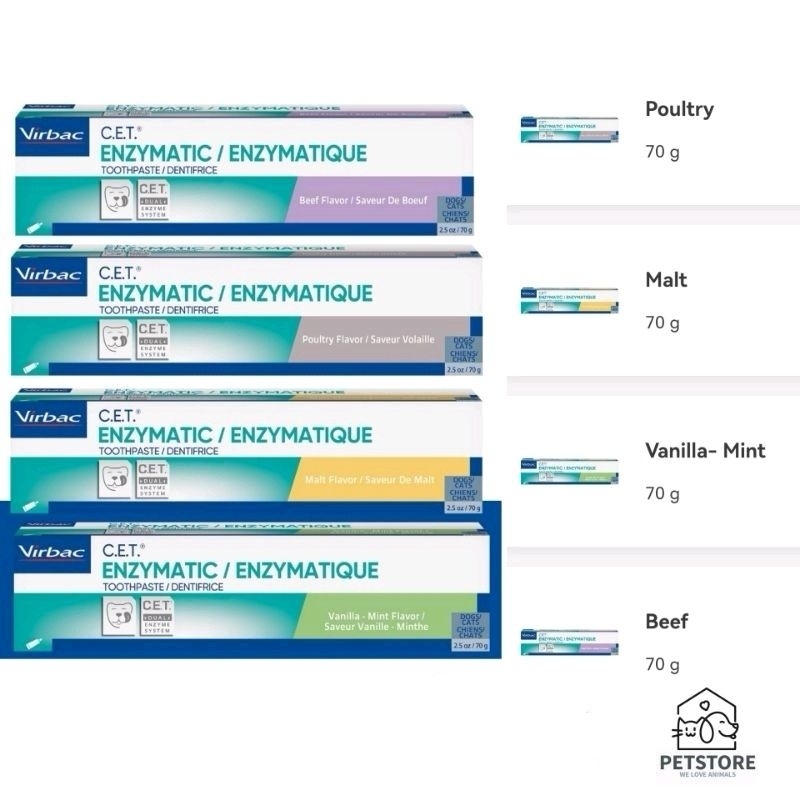 [Bundle Promo] Virbac CET Enzymatic Toothpaste for Dogs and Cats 70g