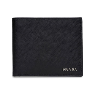 Prada Mens Black Saffiano Leather Bi-fold Wallet 2m0738 Nero