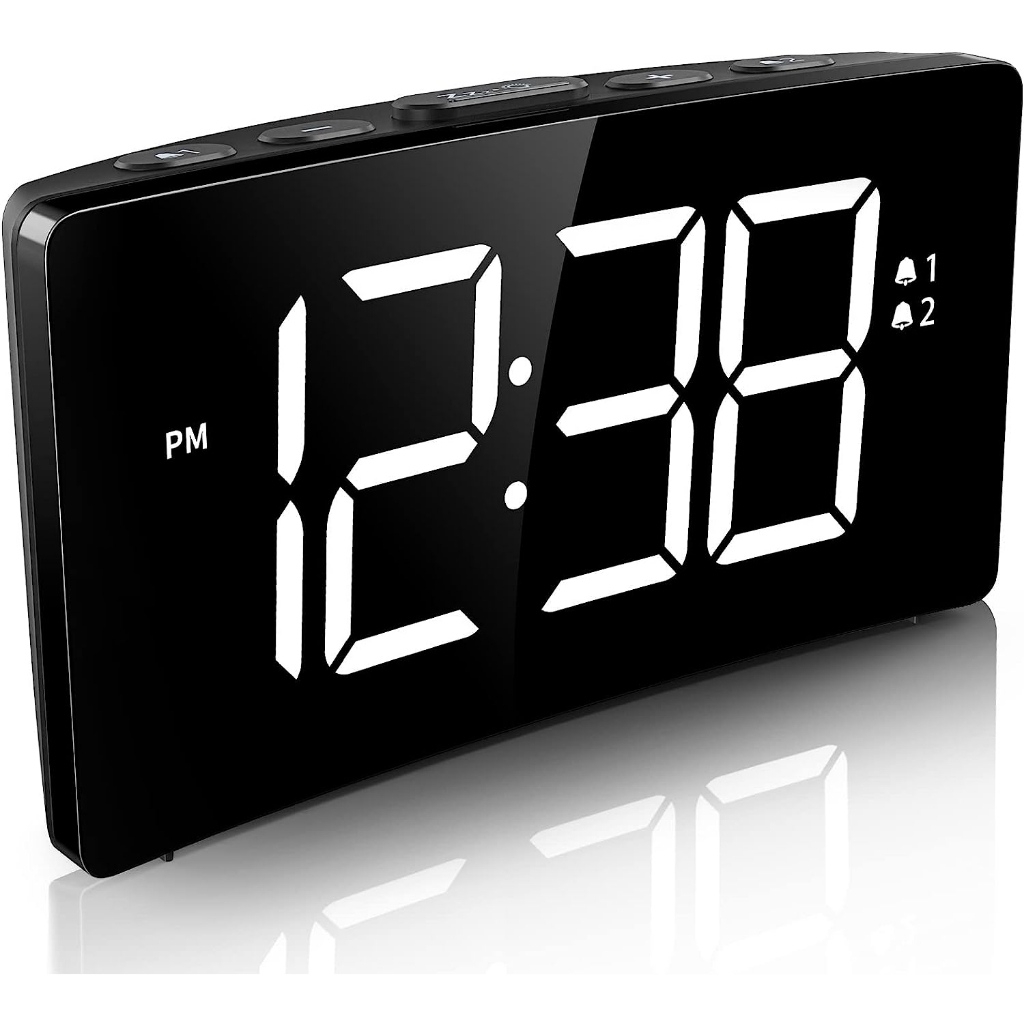 Alarm Clock, Large Display Digital Clock with 2 Alarms and Easy to Use ...