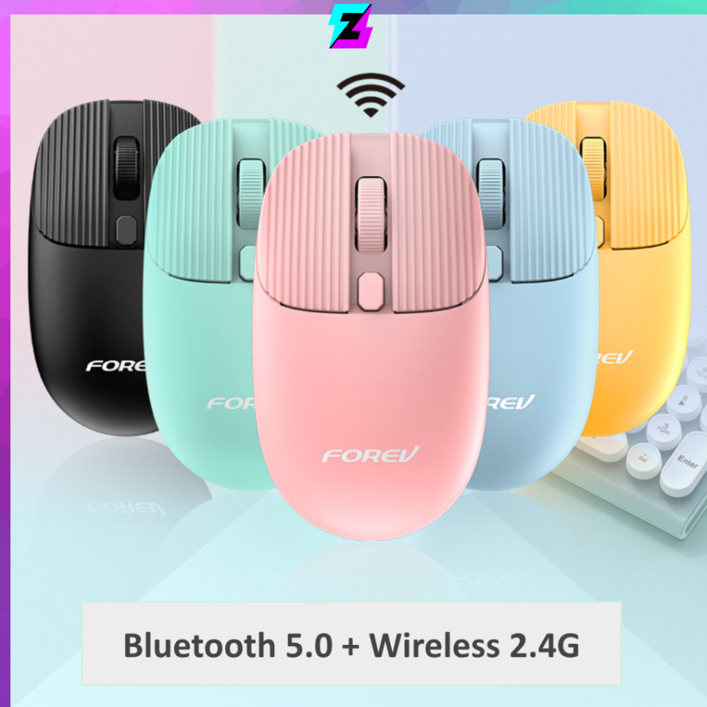 Z Tech Wireless Mouse Dual Connection Bluetooth 5.0 and Wireless 2.4G ...