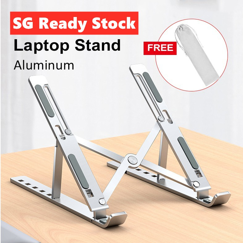 (SG STOCK) Laptop Stand Notebook Stand Portable Aluminium Adjustable
