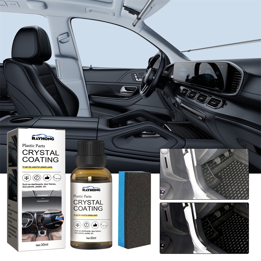 30ml Car Interior Plastic Part Retreading Agent Coating Paste Maintenance Car Cleaner Renewed Plastic Restore Long-lasti