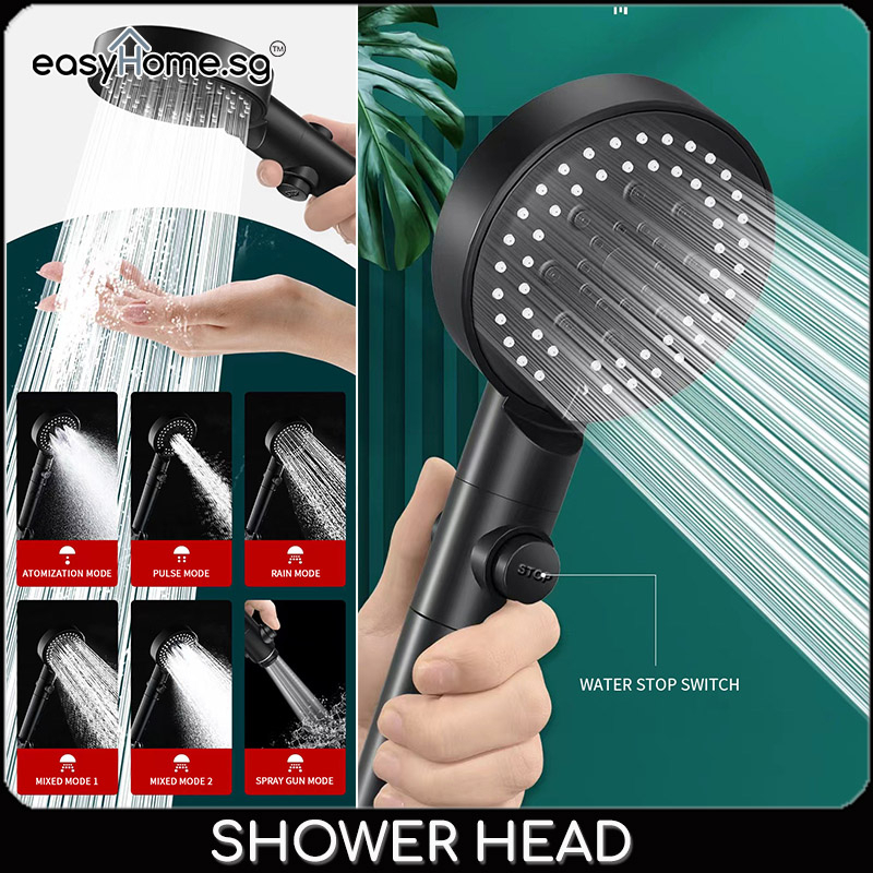 Easyhome.sg Shower Head Different Modes High Pressure Handheld Nozzle ...