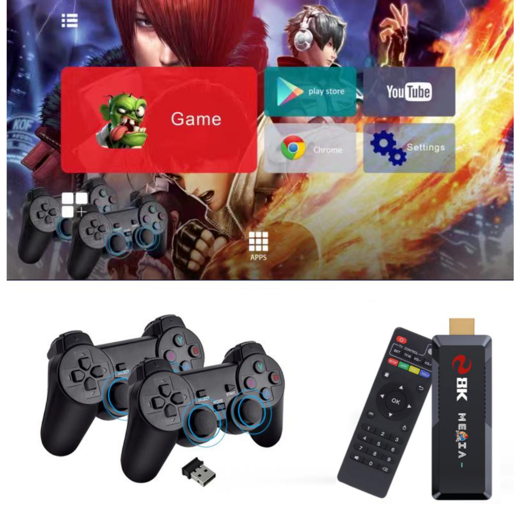 SG Seller】Truslink Latest Gaming Android TV Stick Hot Sales Mini TV Stick  10000+ Games 4K Android System Media Player | Shopee Singapore