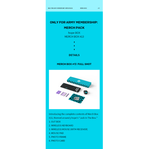 BTS - MERCH BOX #13 OFFICIAL | Shopee Singapore