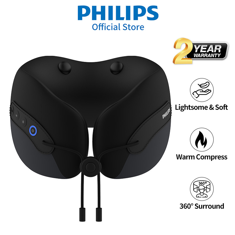 Philips Neck Massager with Soothing 45°C Heating 430g Weight 2000mAh