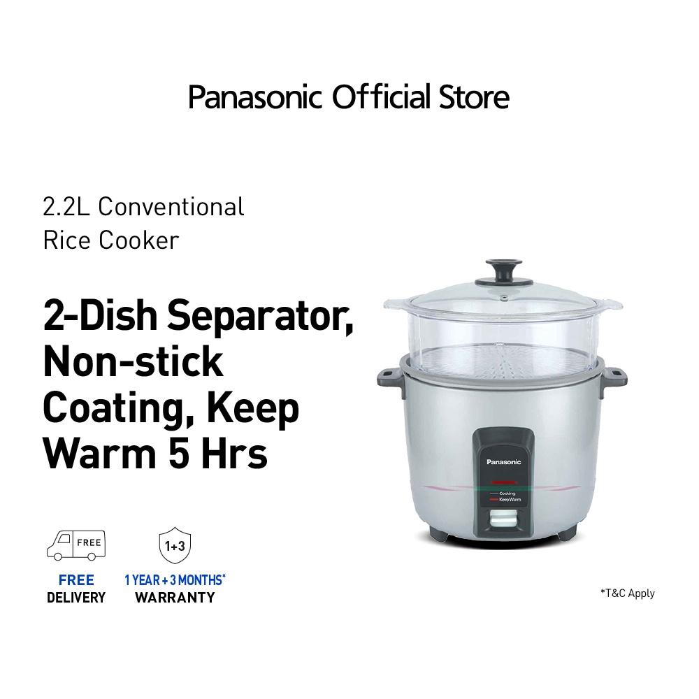 Panasonic SR Y22FGJLSH Rice Cooker 2.2L capacity Silver color