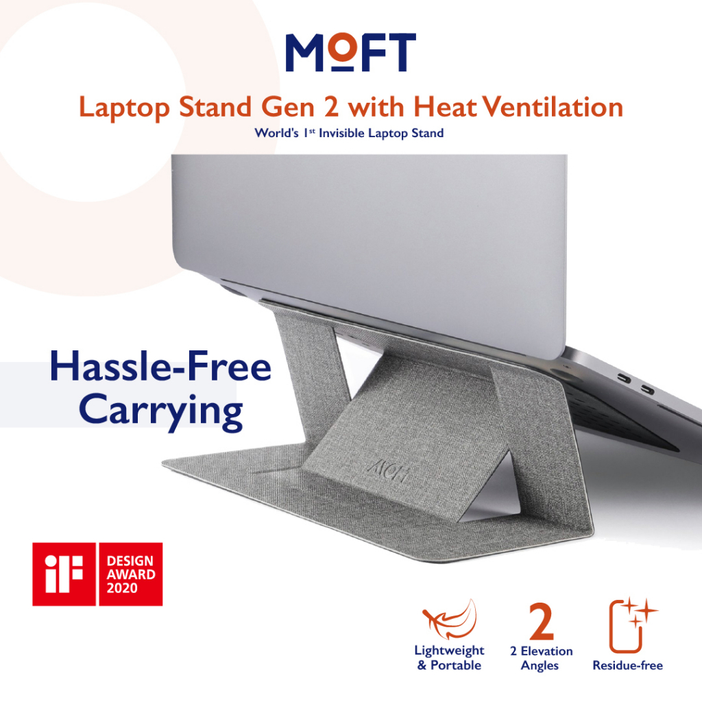 MOFT Laptop Stand Gen 2 with Heat Ventilation / Airflow Laptop Stand