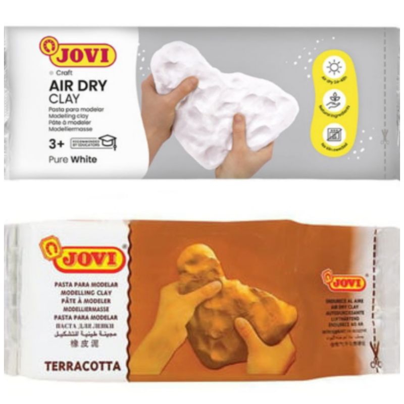 JOVI Terracotta Air Dry Modelling Hardening Clay 500g / 1KG | Shopee ...