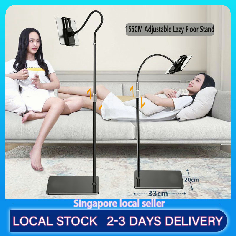 Lazy Floor Phone Stand/Phone Holder/Tablet Holder Universal Retractable Rotary Support懒人支架落地式通用手机平板