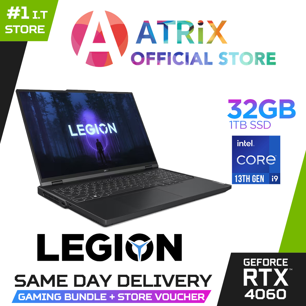 【Same Day Delivery】LEGION Pro 5 16IRX8 82WK00EKSB | 16" WQHD | i9-13900HX | RTX 4060 | 32GB DDR5 | 1TB SSD | Win11 | 3Y