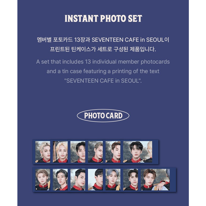 RESTOCK) SEVENTEEN Cafe in Seoul Merchandise - Ticket Photo