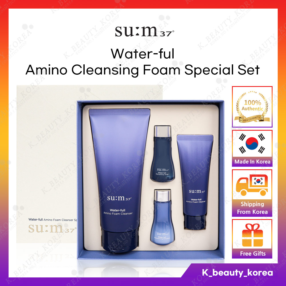 [SU:M37] SUM37 Water-full Amino Cleansing Foam Special Set / Skin Care ...