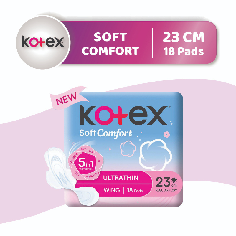 [Single Pack]Kotex Soft Comfort Ultrathin Sanitary Pad(Regular/Heavy