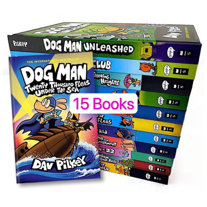 Dog Man / Cat Kid Collection (15 Books) Shopee Singapore