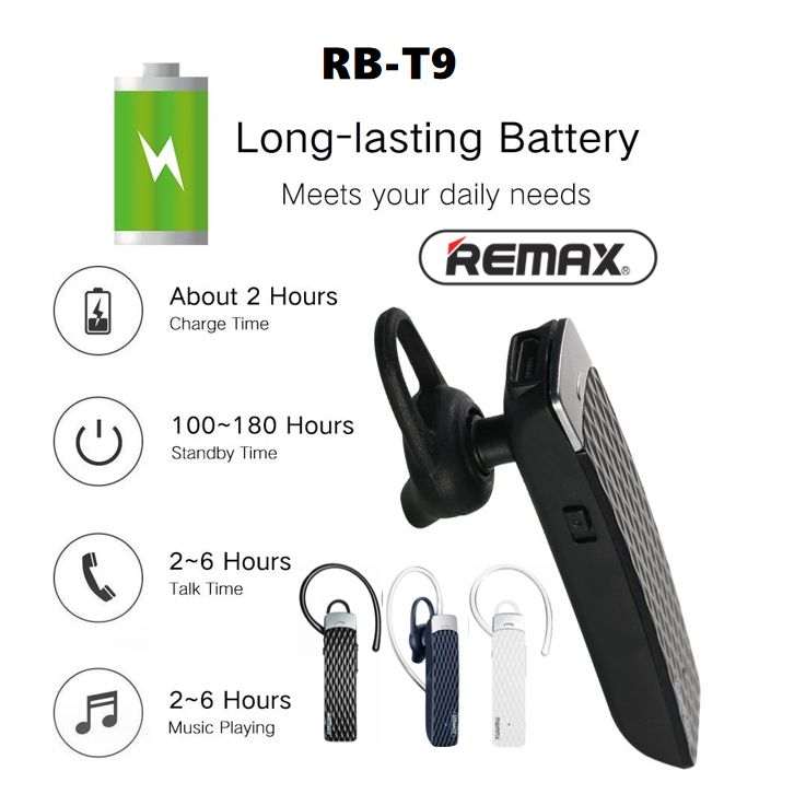 REMAX HD Voice Earphone Bluetooth RB-T9 / RB-T36 Bluetooth Wireless ...