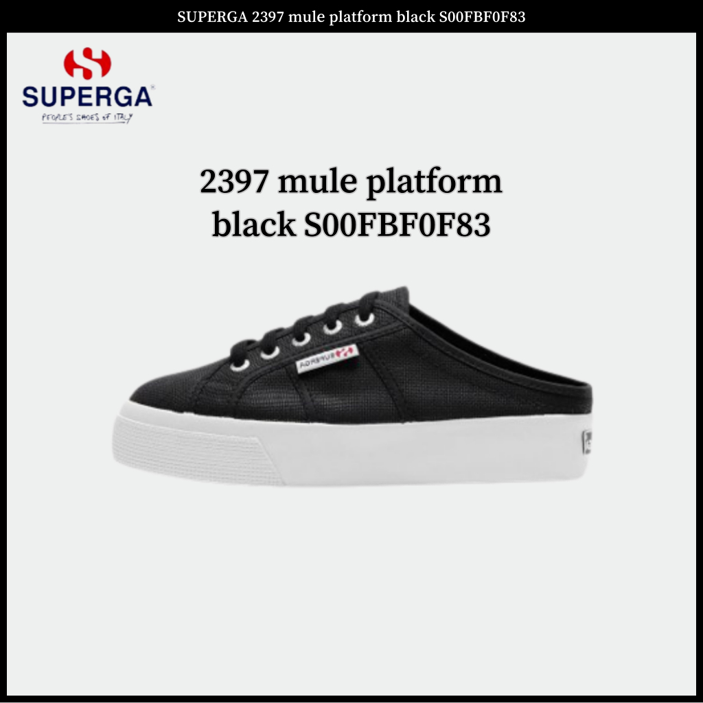 Superga platform outlet mule