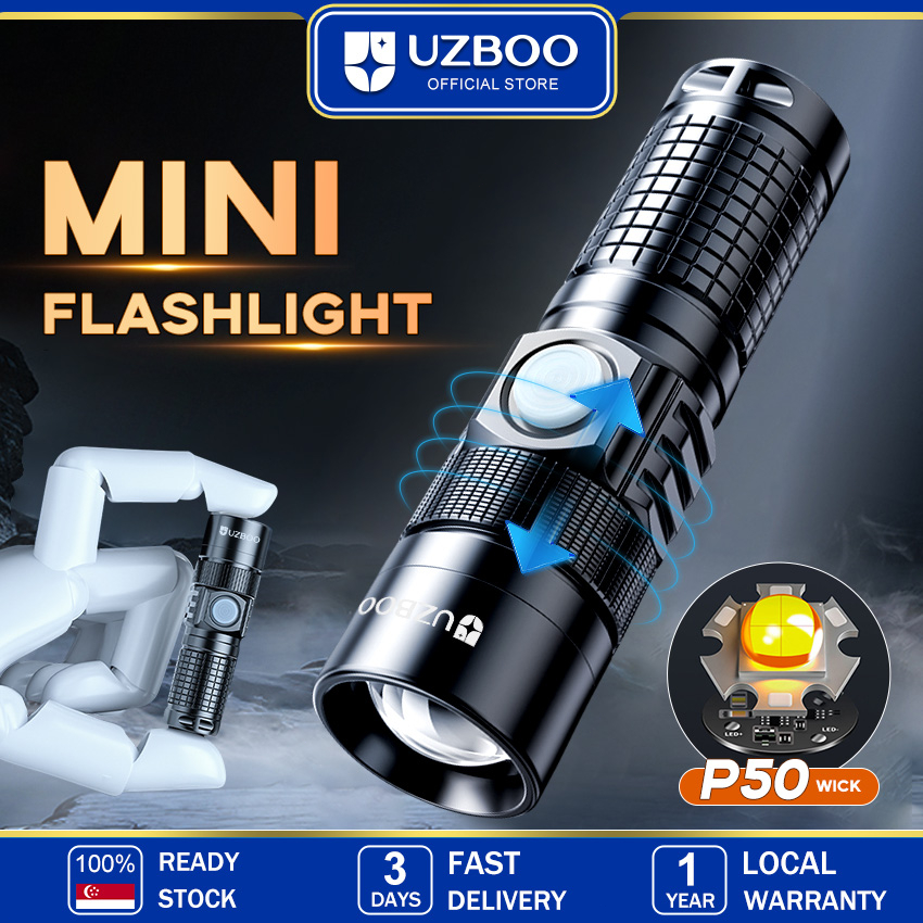 UZBOO Super Mini Flashlight 1000M Long Distance LED Torch Light