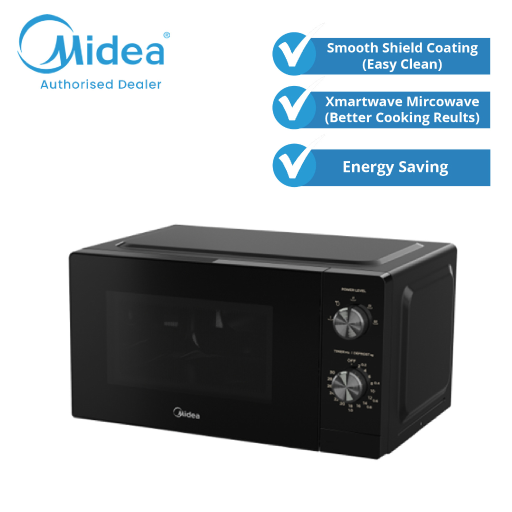 (IMPROVED MODEL) Midea 20L Black Solo Microwave Inverter Quattro Oven ...