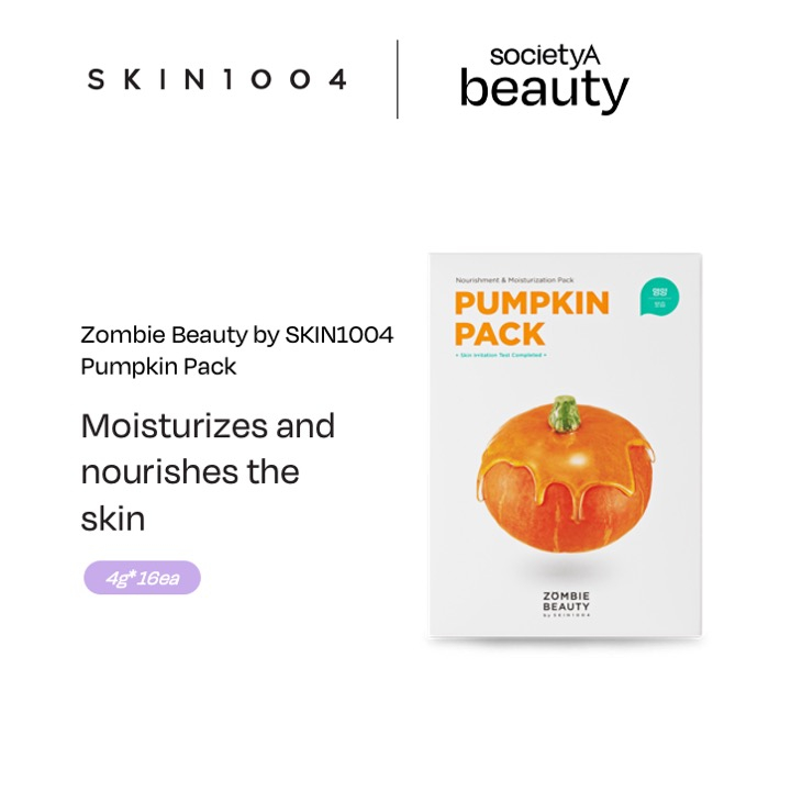 SocietyA Beauty Skin1004 Zombie Beauty Pumpkin Pack Face Mask (4gx16
