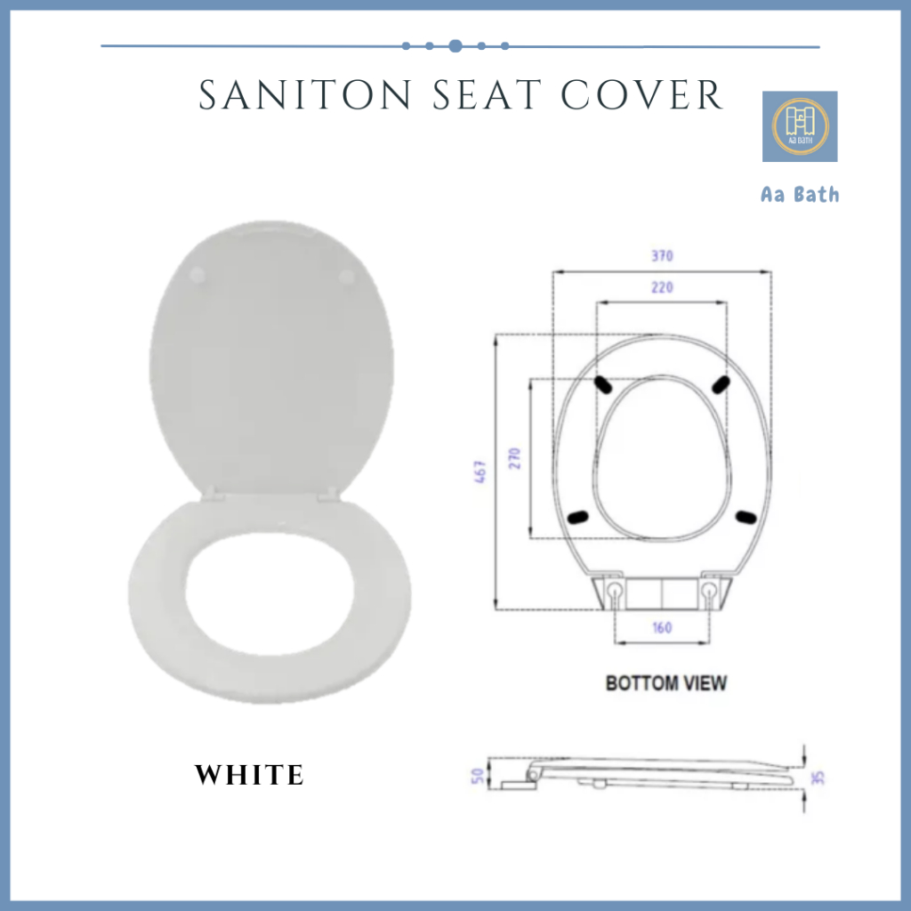 [Local Seller] Saniton Toilet Bowl Seats Covers (Singapore) Colour Seat Cover white/blue/pink