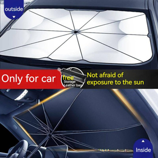 Car sunscreen titanium silver sunshade umbrella folding umbrella car sun umbrella  front bumper car umbrella