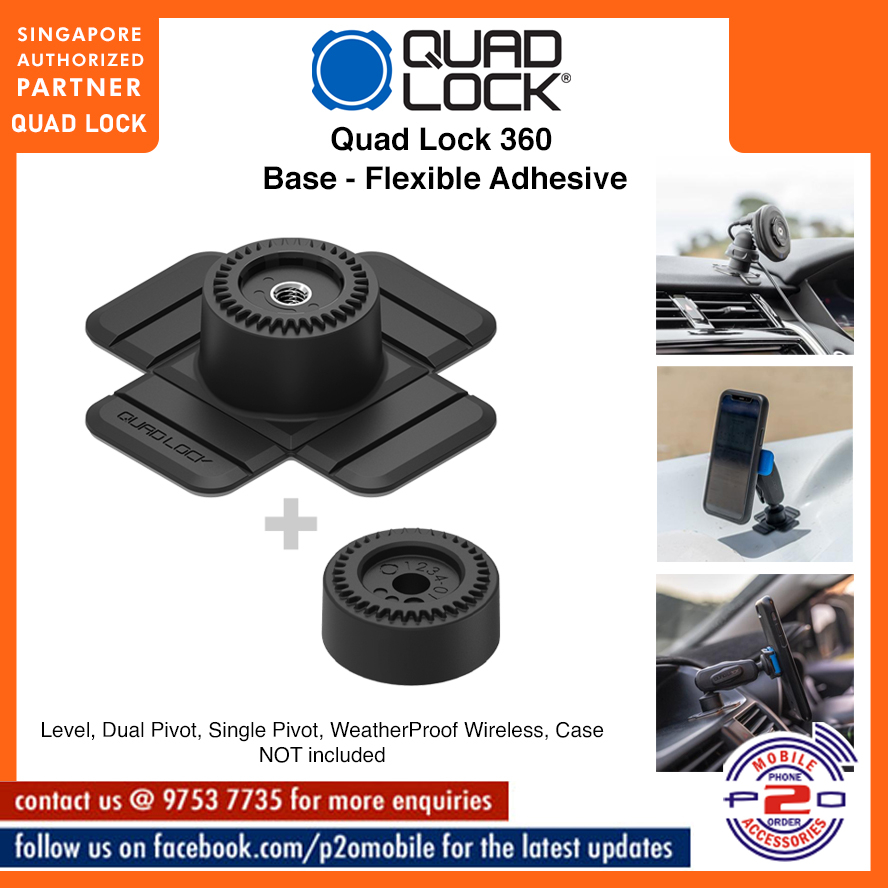 Quad Lock 360 Base - Flexible Adhesive