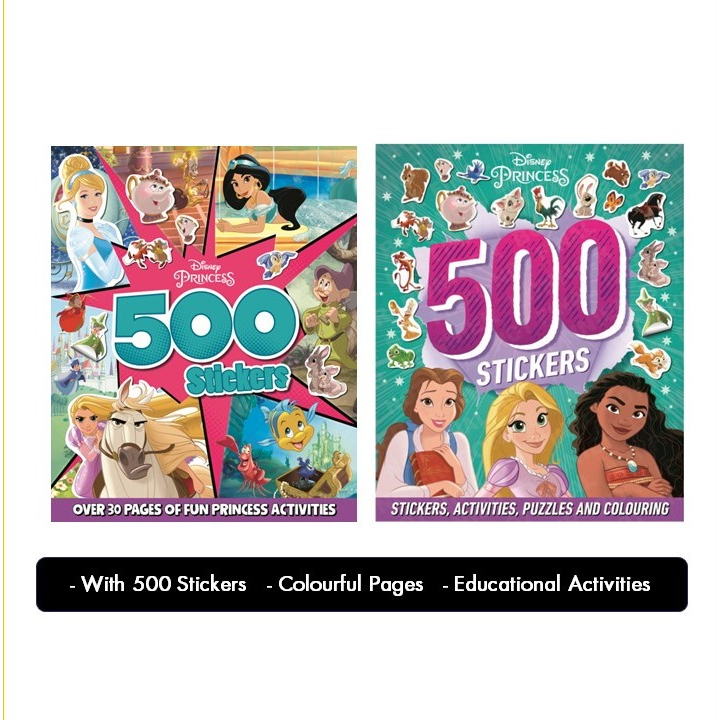 Disney Princess 500 Stickers Activity Book with Activities & Puzzles
