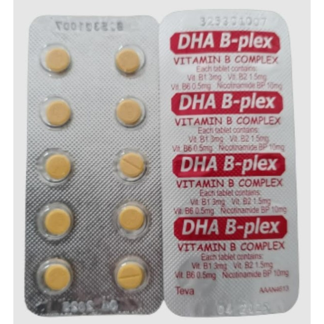 Free Delivery! Vitamin B Complex (DHA B-plex) 10tabs [Improves Human ...