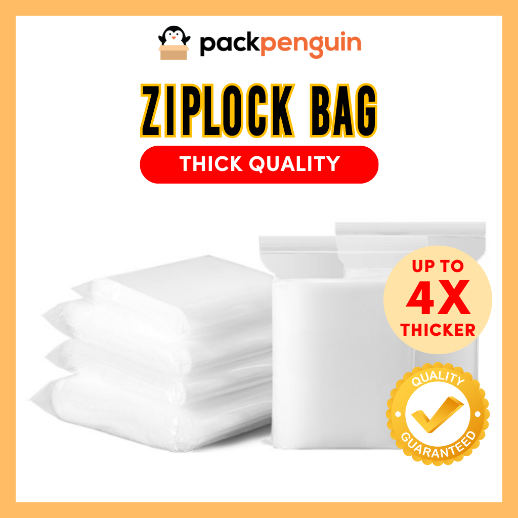 [ULTRA THICK] Ziplock Bag 100PCS Ultra Thick 20C Resealable Pouch