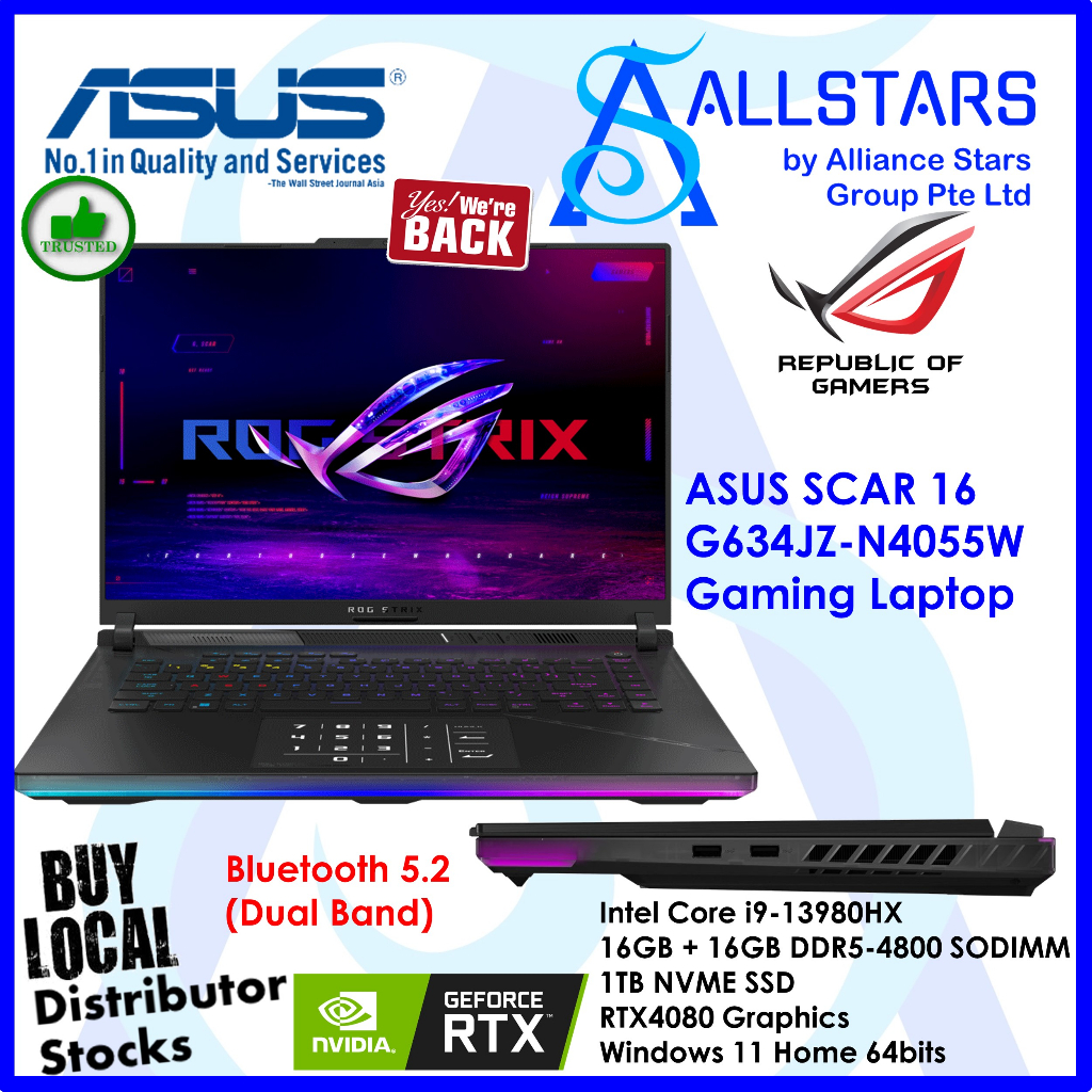 (ALLSTARS: We Are Back Promo) ASUS ROG Strix SCAR 16 G634JZ-N4055W ...