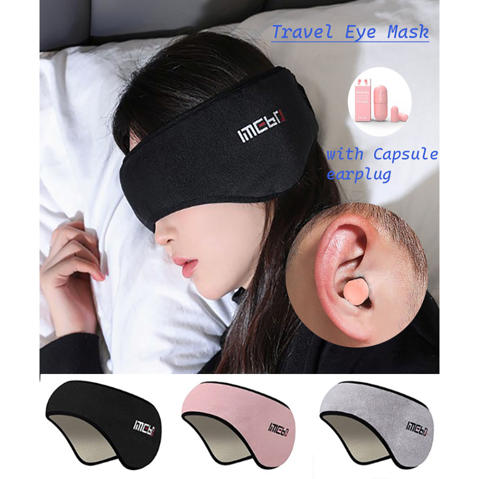 🌟2 in 1 Travel Eye Mask🌟Sleeping Eye Mask Ear plug Shopee Singapore