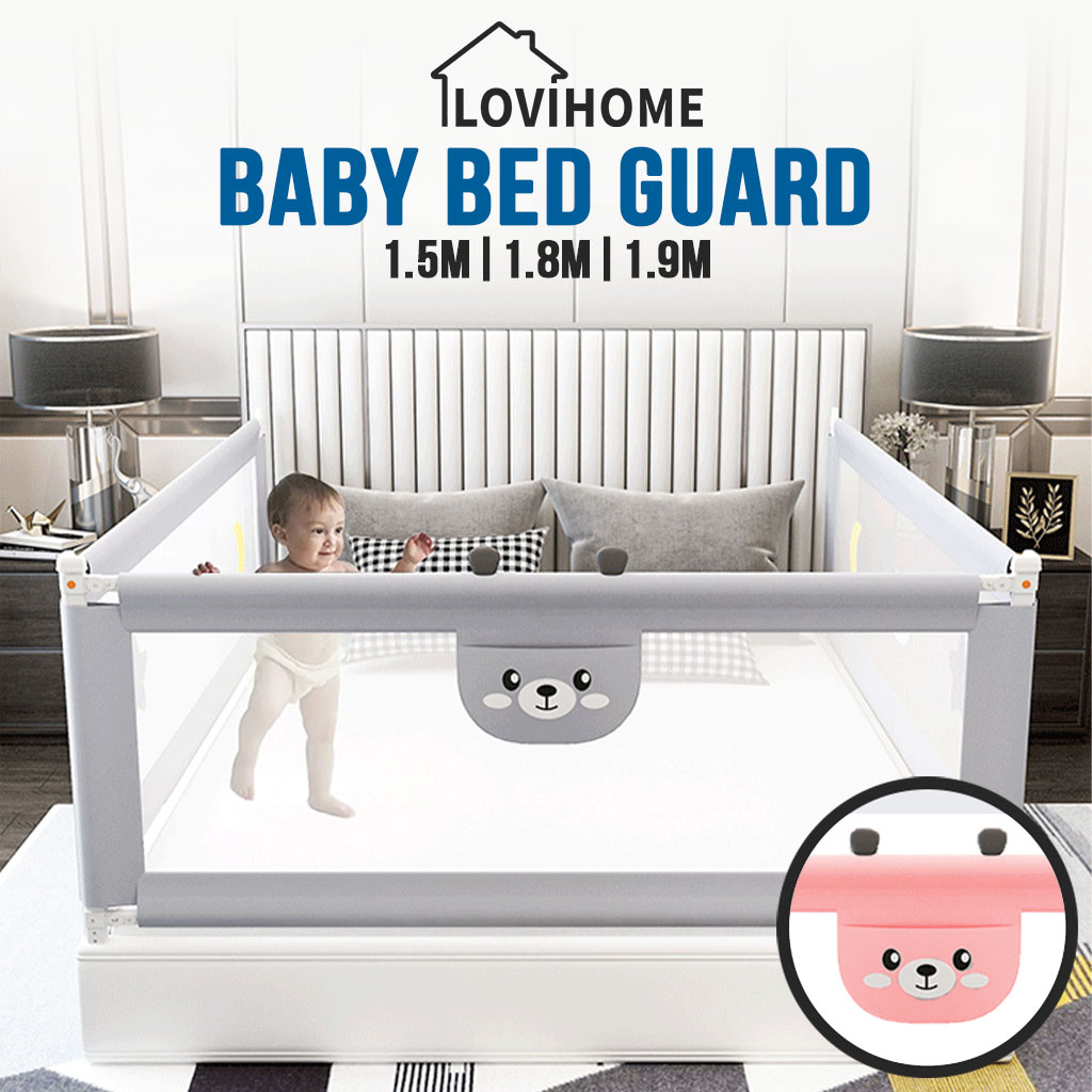 SG Baby Bed Guard Fence Toddler Bumper Frame Bedroom Playpen Barrier Rail Protector Kids Safety Gate Shopee Singapore