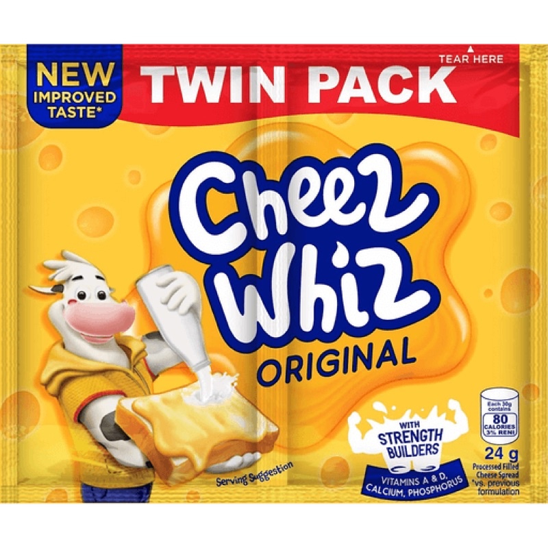 Cheez Whiz Original 24g individual pack , pack of 12 pcs Filipino