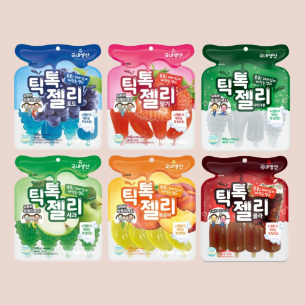 Tik tok Fruit Jelly tik tok candy Tiktok Jelly Grape Strawberry Apple