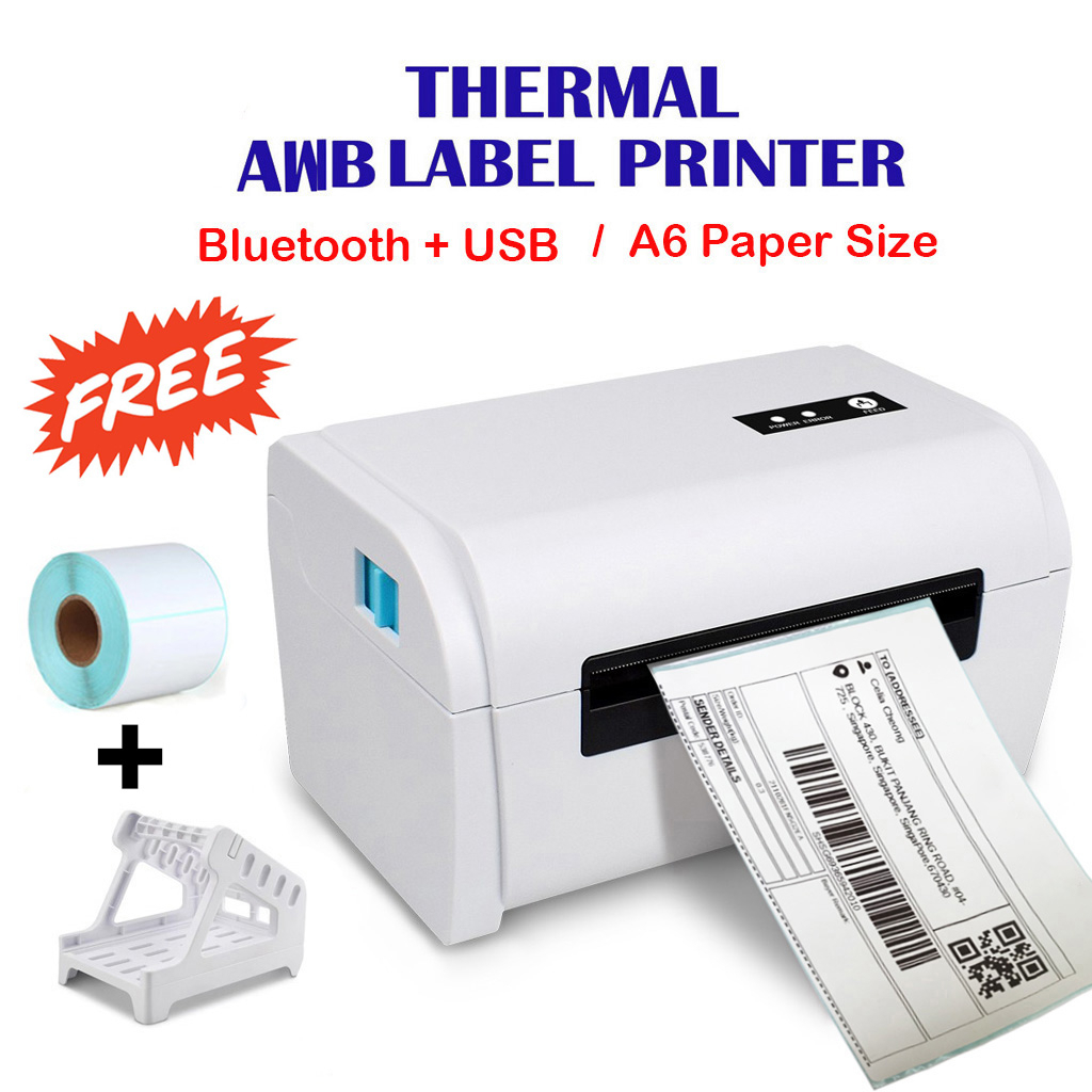 SG seller Bluetooth Thermal Printer for A6 Waybill Address Marking Barcode Label Printing