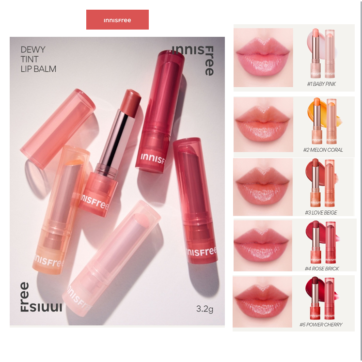[Innisfree] Dewy Tint & Treatment Lip Balm Shopee Singapore
