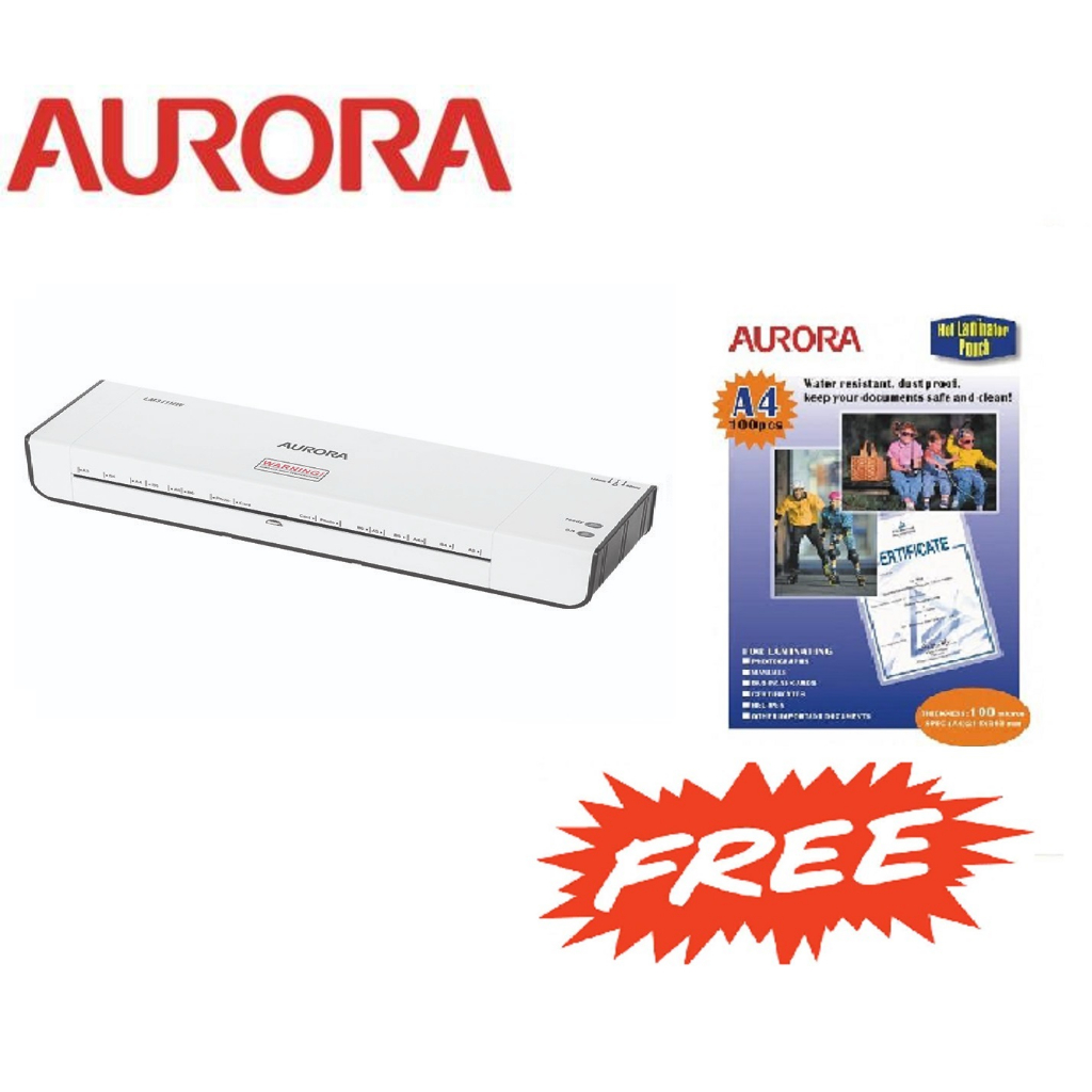 Aurora A4 LM411HW Photo Laminator Machine ***Free 100 A4 Pouch
