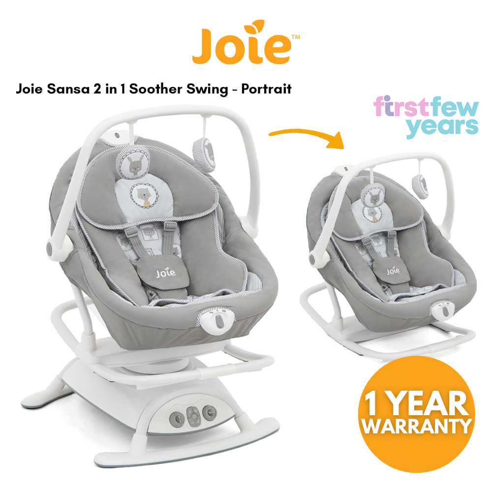 Joie Sansa 2 in 1 Soother Swing - Portrait (Suitable from Birth to 9kg ...