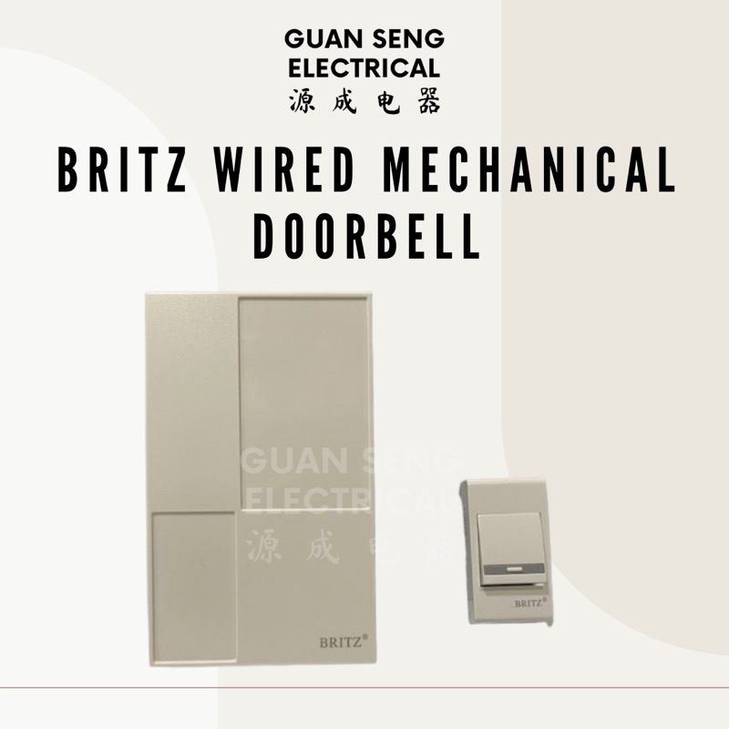 Britz A208 DC Wired Mechanical Doorbell Guan Seng Electrical