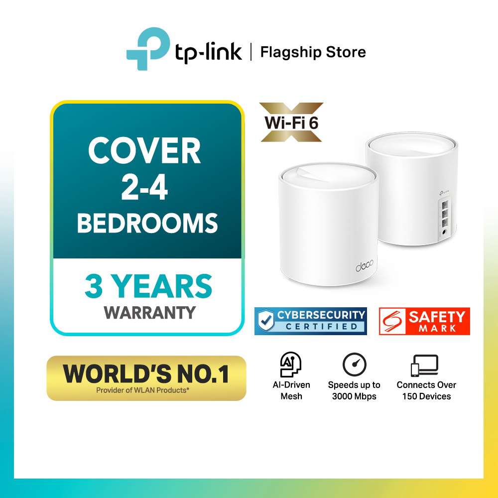 Tp-Link Deco X50 AX3000 Whole Home Mesh Wi-Fi 6 System (1-Pack) / (2-Pack)  / (
