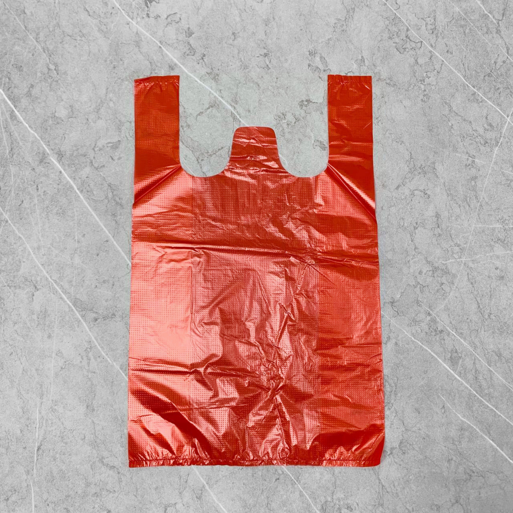 (SG Stock) 100pcs Cheap & Thick Plastic Bag 3 Colours Red Black