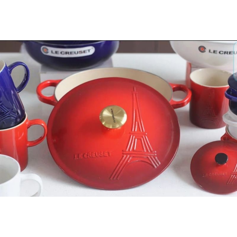 Le Creuset Cocotte Eiffel Tower Cherry Red