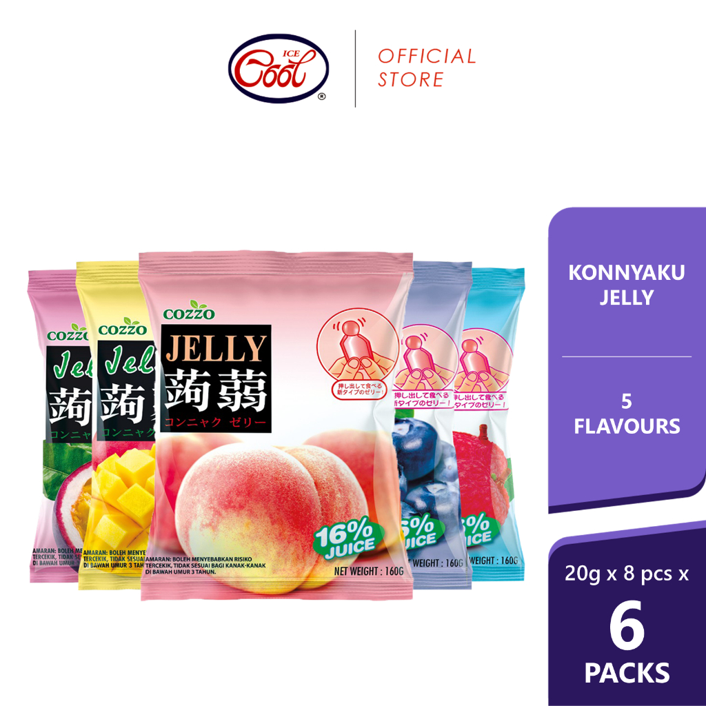 [Bundle of 6] Cozzo Konnyaku Jelly 160g x 6 Packs Konjac Jelly