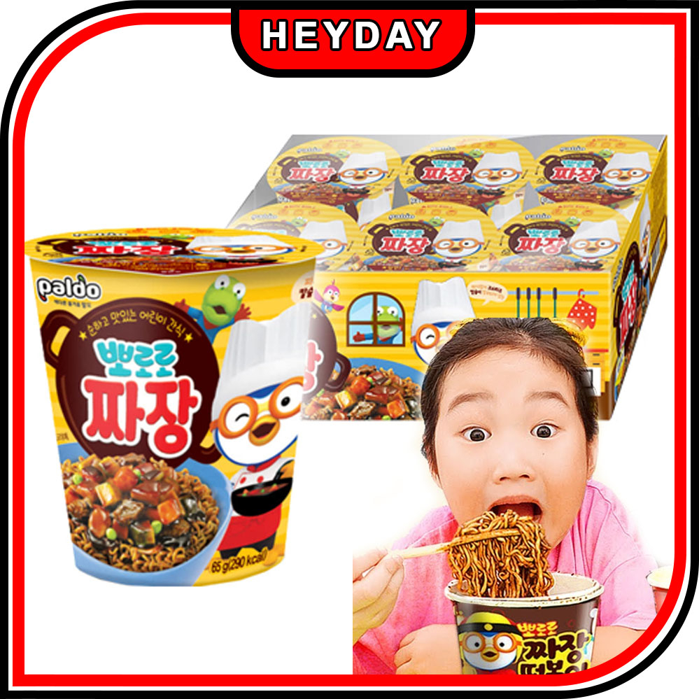 [Paldo]Pororo Spaghetti/Jajang noodle 6ea/Kids food/Ready Meal/Instant