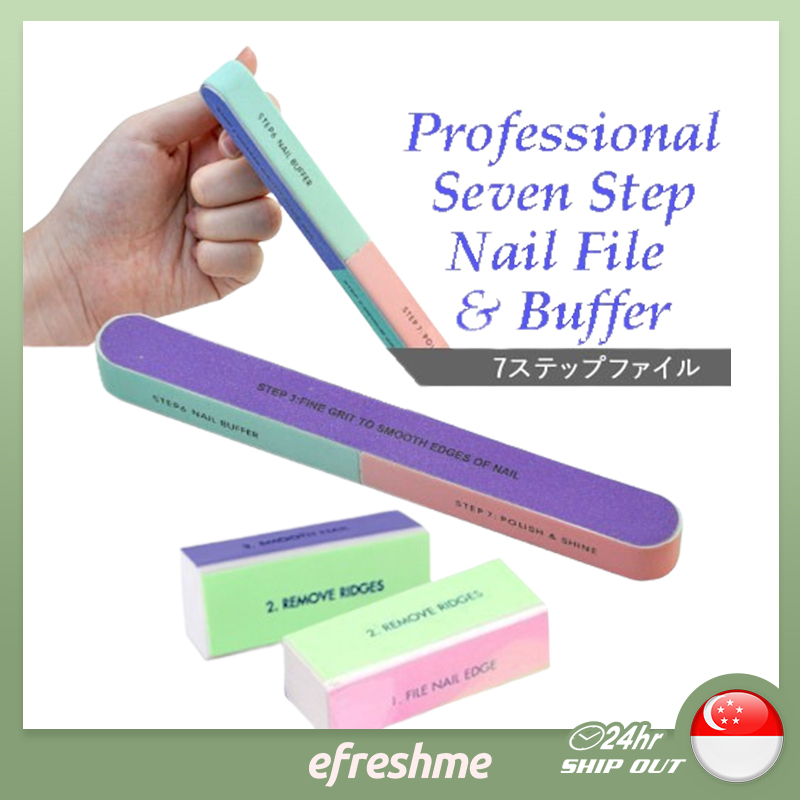 Professional 7 Step Nail File and Buffer Manicure Shopee Singapore