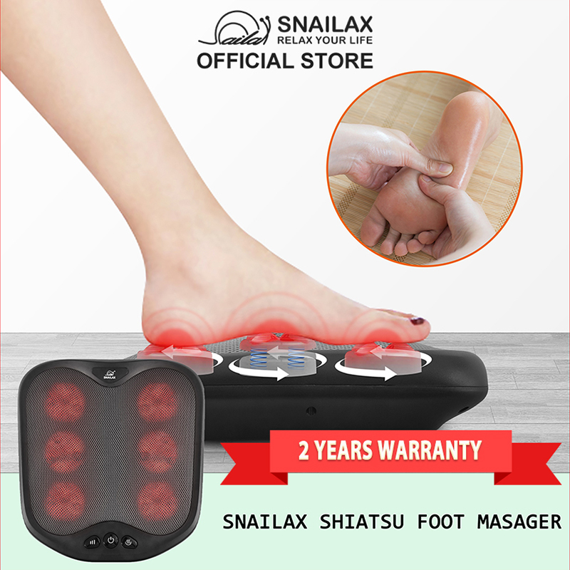 SNAILAX SL-593 Foot Massager Shiatsu Massager w Heat, Washable Cover ...