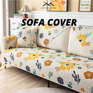 Flower Pattern Sofa Cover Seasonal Couch Cushion Anti-slip Sofa Towel  Cotton Minimalist Custom Universal Sofa Pads 