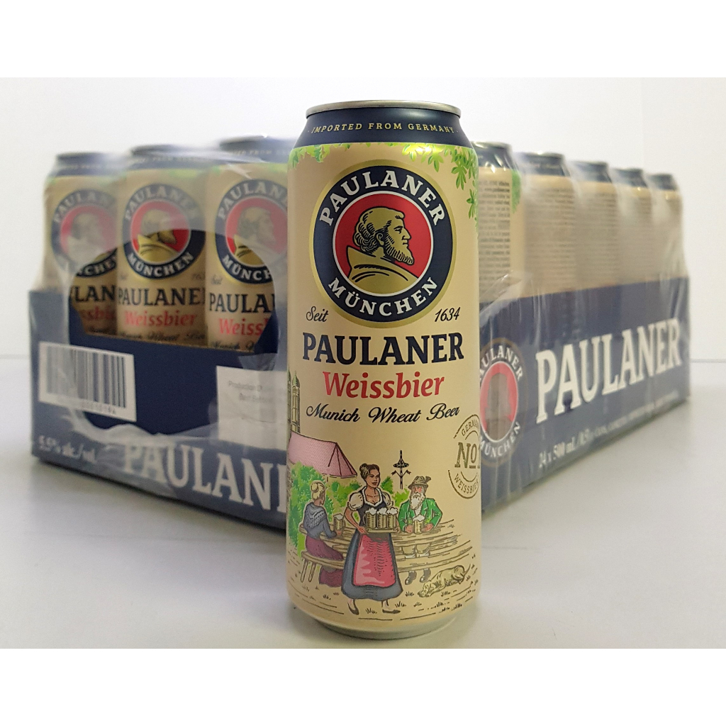 Paulaner Weissbier 5.5 abv (24 x 500ml Can) BBD JUNE 2025 Shopee Singapore